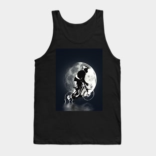 Chasing the Moon - Mountain Bike Rider Tank Top